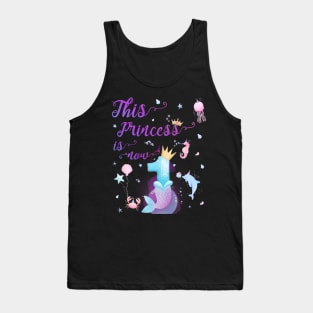 This Princess Is Now One Year Old 1st Cute Girl Birthday Tank Top